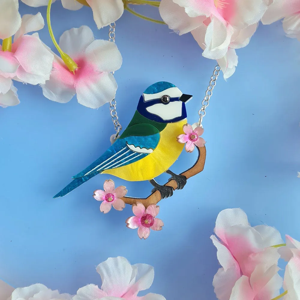 Bluetit Necklace - Pre Order by Cherryloco Jewellery