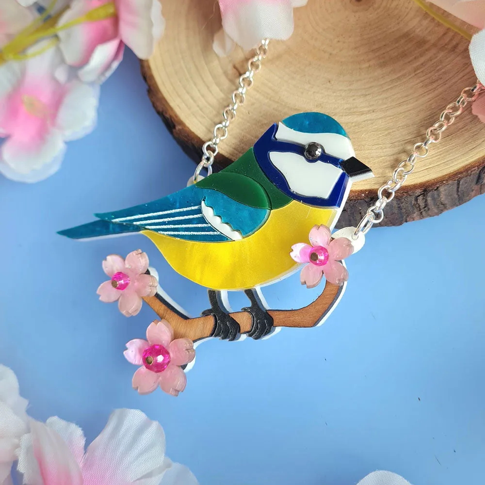 Bluetit Necklace - Pre Order by Cherryloco Jewellery