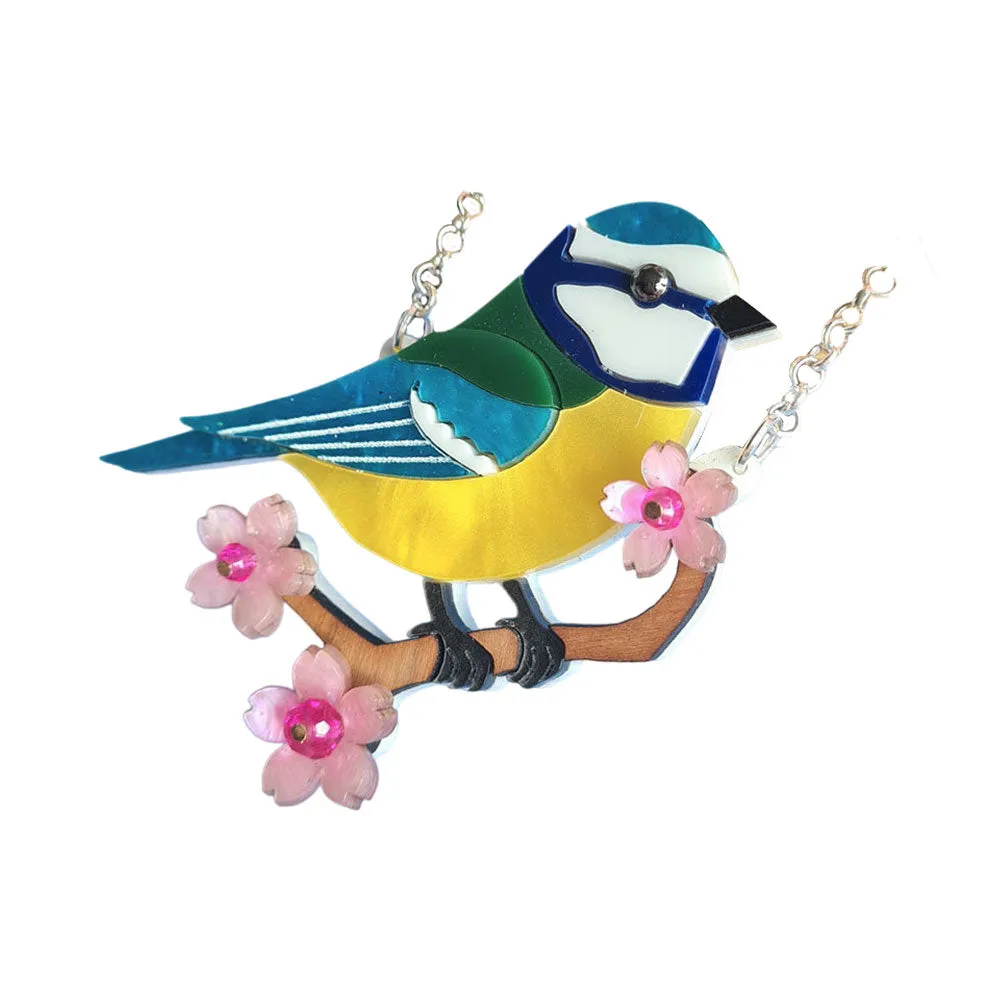 Bluetit Necklace - Pre Order by Cherryloco Jewellery