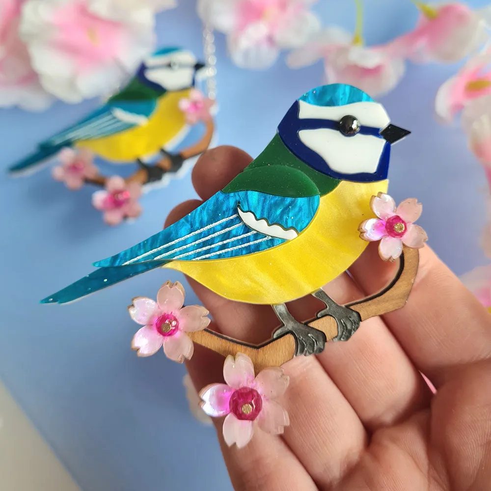 Bluetit Necklace - Pre Order by Cherryloco Jewellery