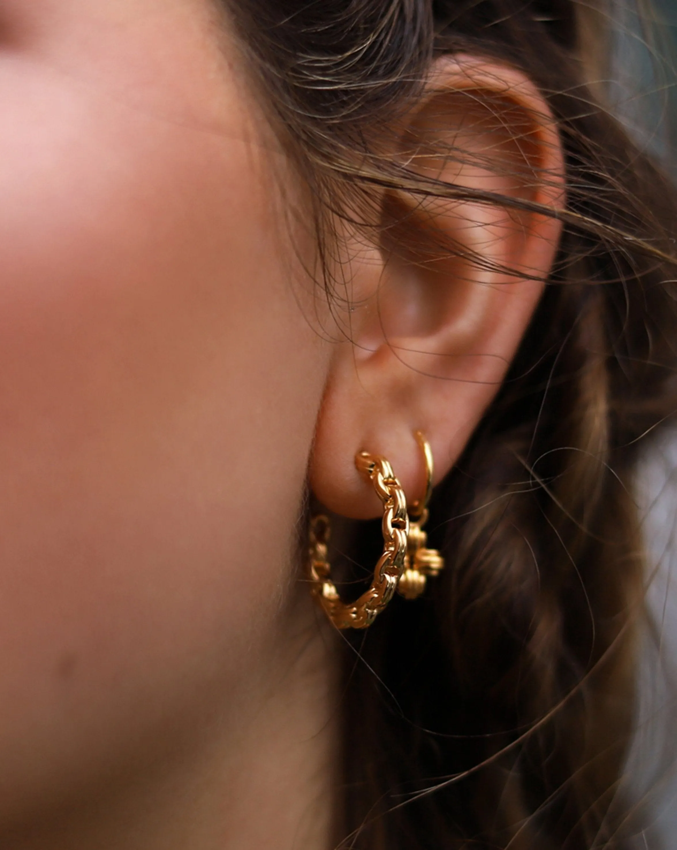 Bond Hoop Earrings | 18ct Gold Vermeil