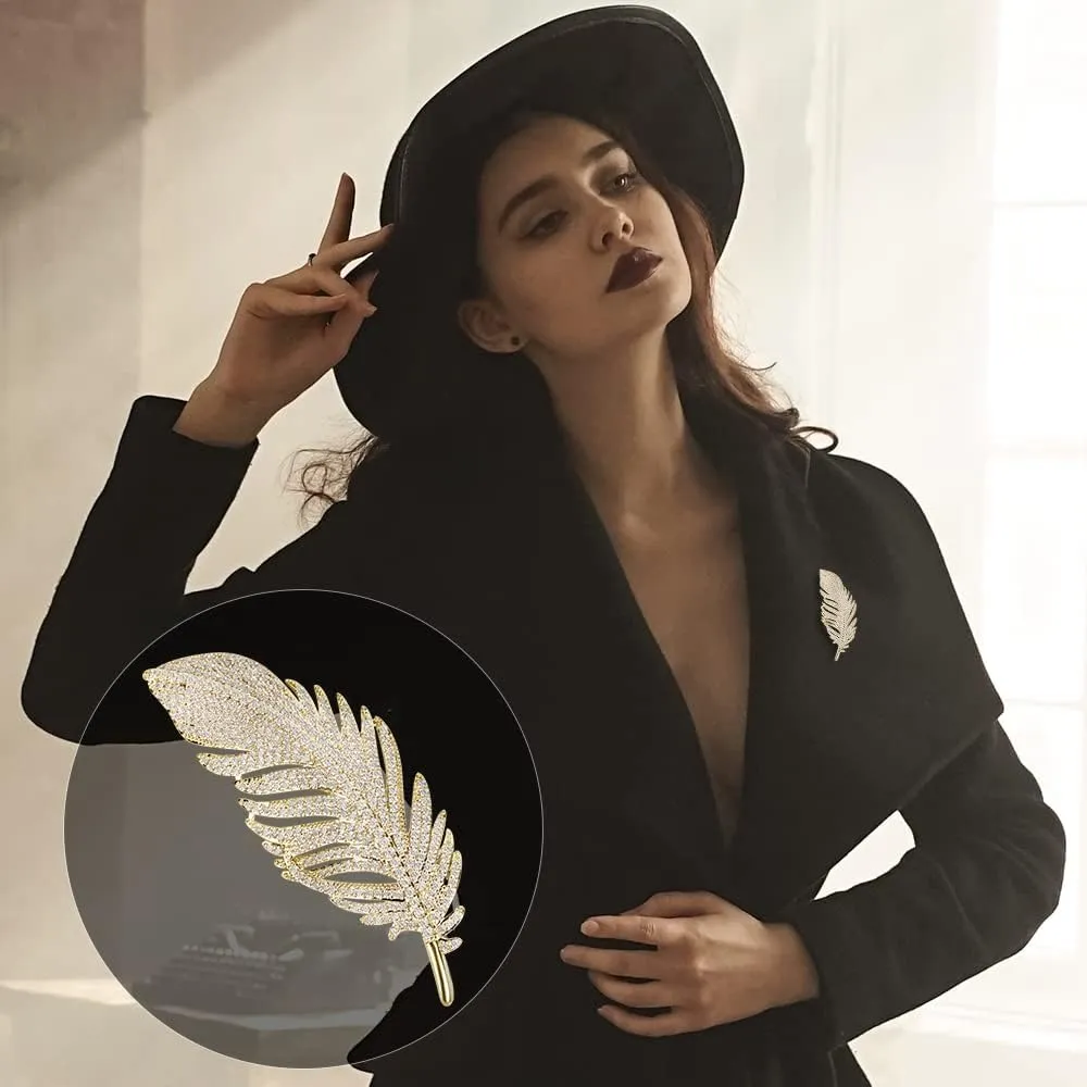 Brooches for Women Shiny Zirconia Broach Jewelry Fashion Brooch Pins Gift for Christmas Birthday Wedding