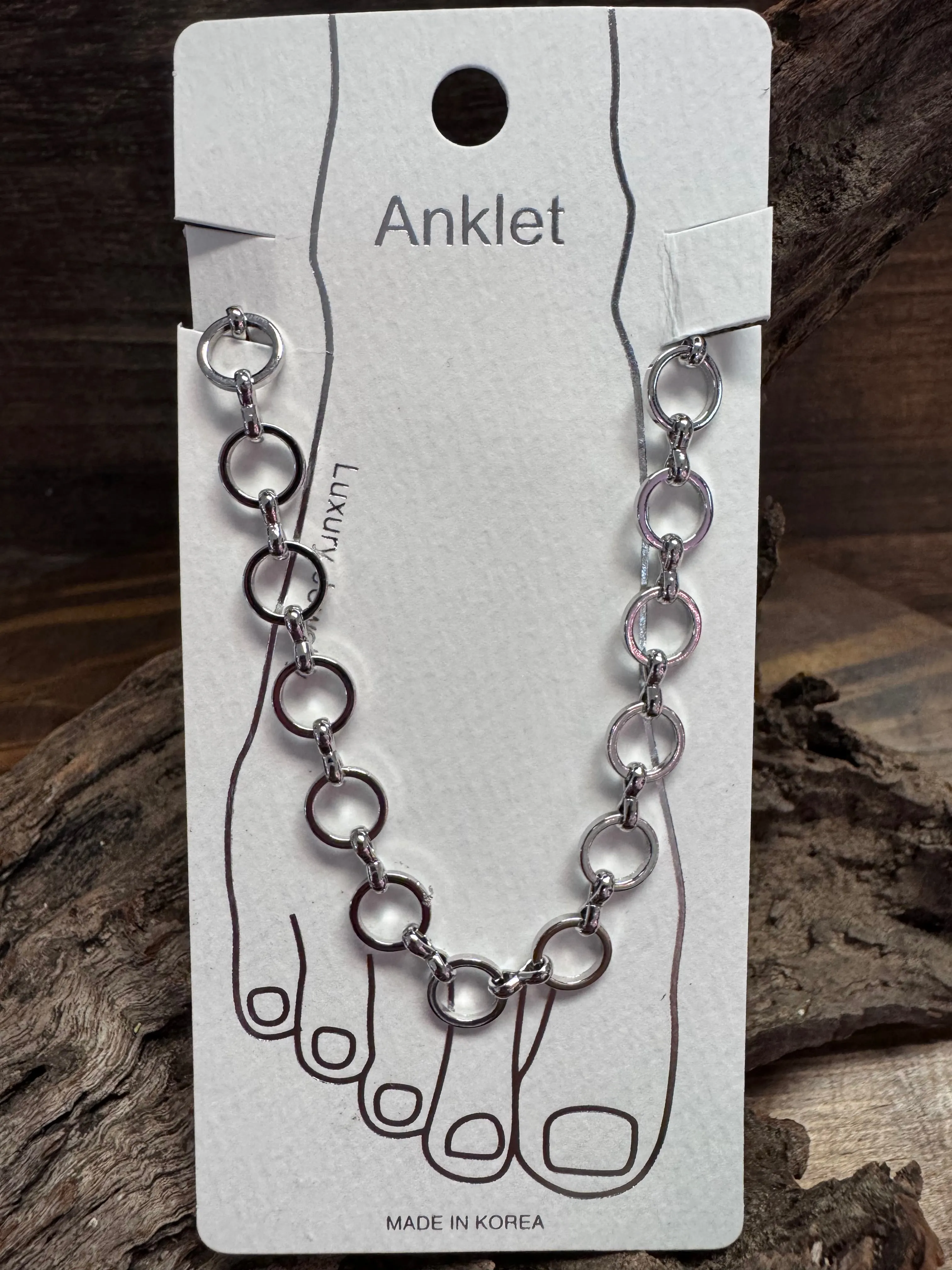 Callie Anklets- "Circle Chain" Silver