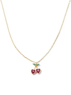 Cherries Pendant Gold-Plated Necklace