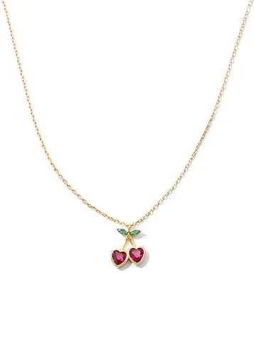 Cherries Pendant Gold-Plated Necklace