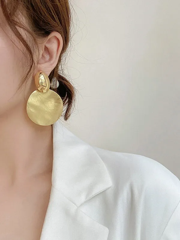 Chicmy-Geometric Solid Color Earrings Accessories