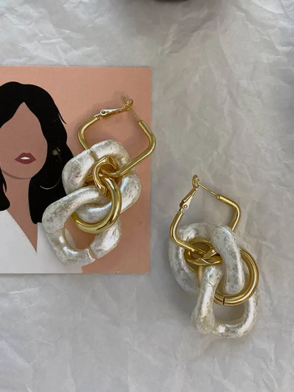 Chicmy-Stylish Statement Chains Geometric Earrings