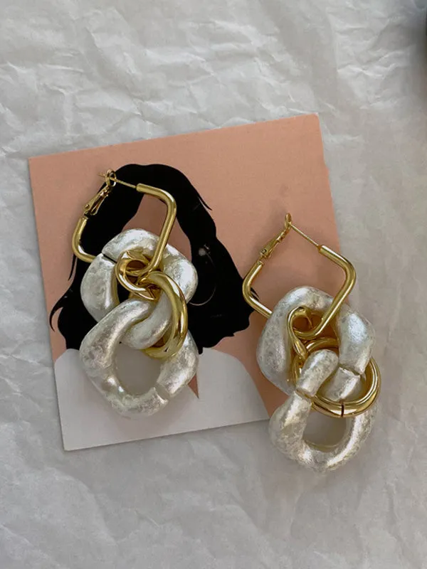 Chicmy-Stylish Statement Chains Geometric Earrings