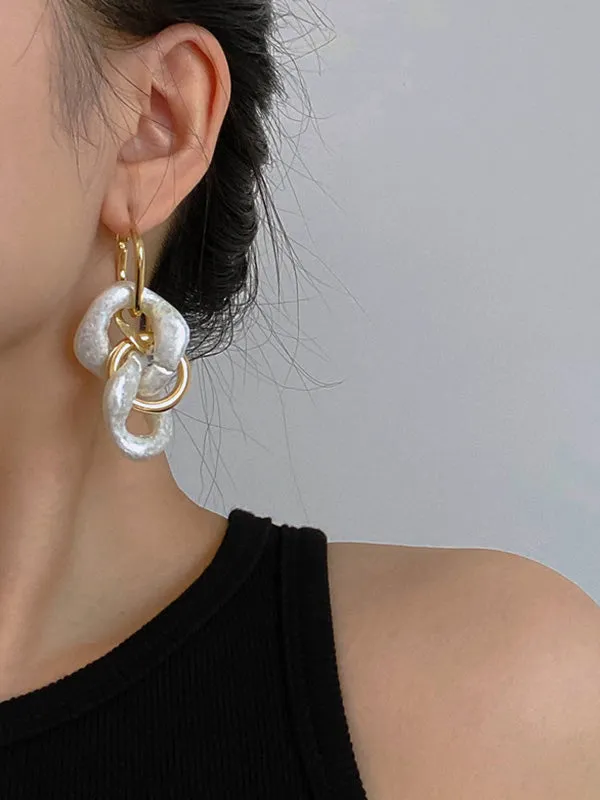 Chicmy-Stylish Statement Chains Geometric Earrings