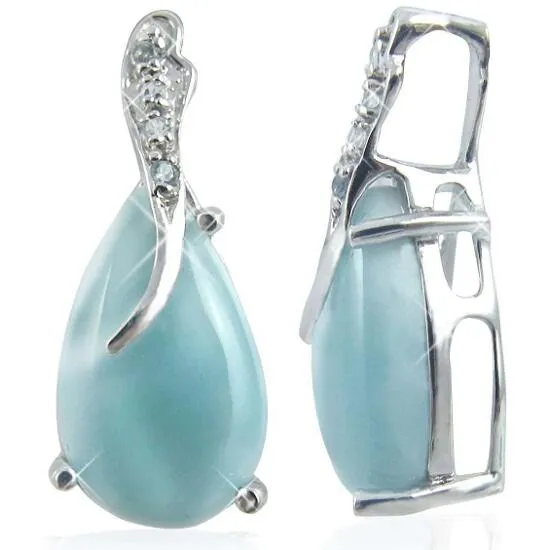 Classic Caribbean Larimar and Sky Blue Topaz Jewelry Set