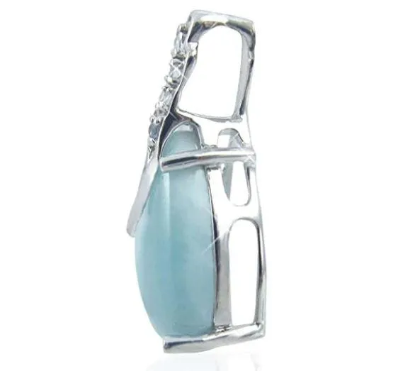 Classic Caribbean Larimar and Sky Blue Topaz Jewelry Set