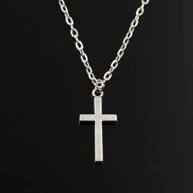 Classic Fashion Double Sided Cross Antique Silver Color Pendant