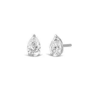 Classic Pear Brilliant Cut Diamond Martini Stud Earrings (F/G VS )