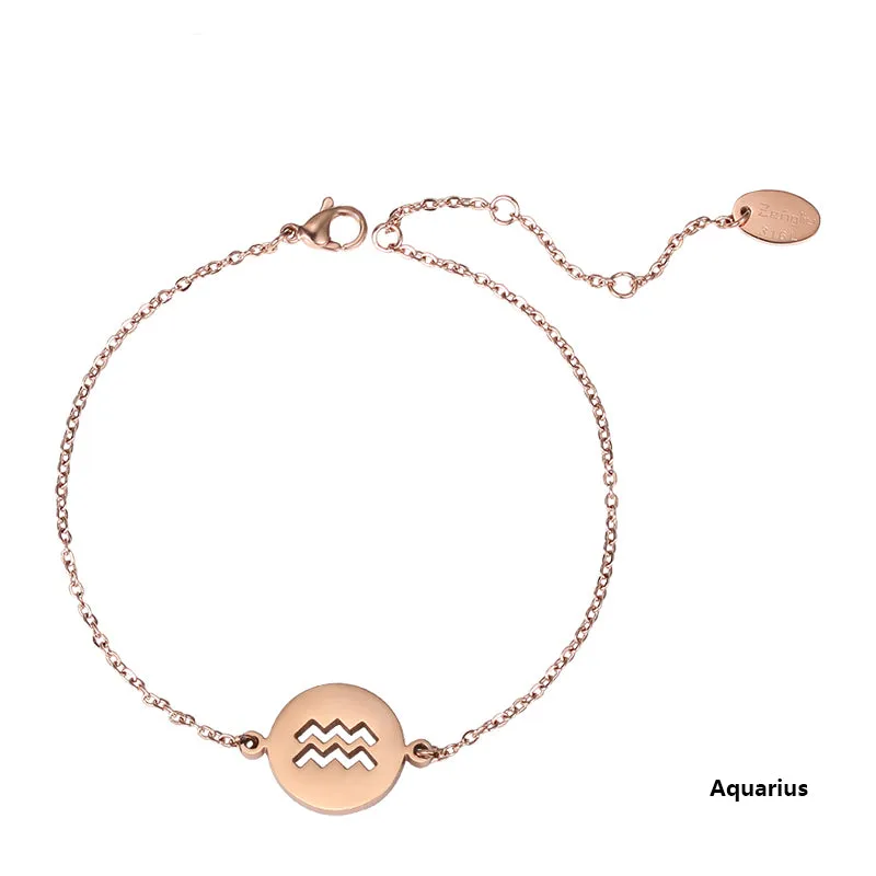 Constellation Anklet Unique Gold Plated Titanium Steel Jewelry Accessories Gift for Women