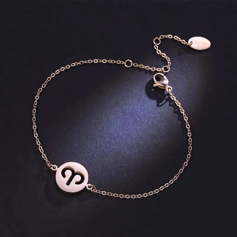 Constellation Anklet Unique Gold Plated Titanium Steel Jewelry Accessories Gift for Women