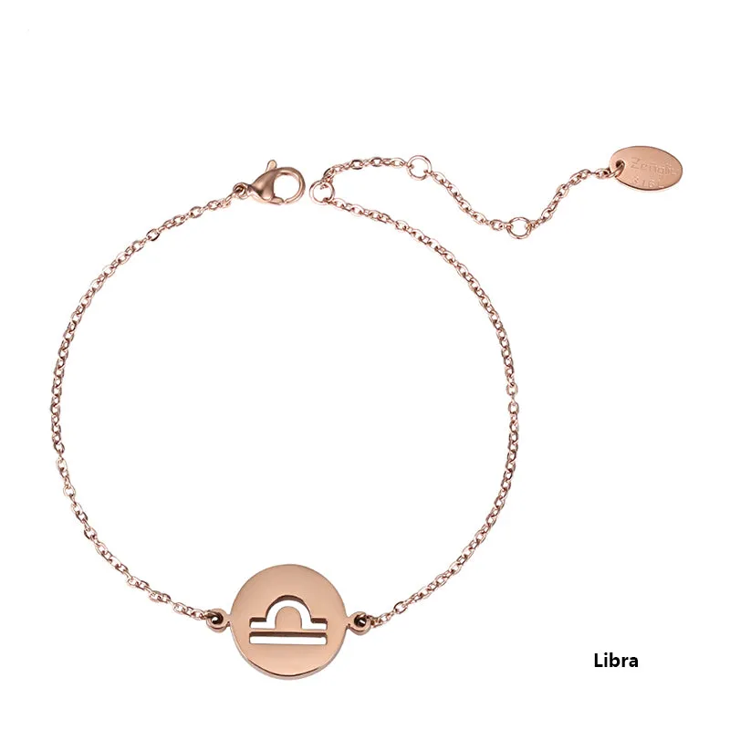 Constellation Anklet Unique Gold Plated Titanium Steel Jewelry Accessories Gift for Women