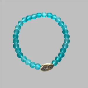 Cowrie Shell Sea Glass Bracelet