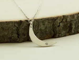 Crescent Moon Necklace 20in