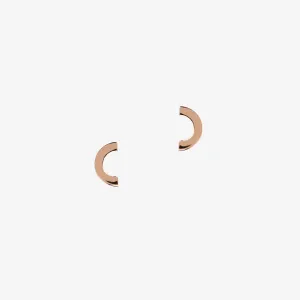 Crescent Studs Rose Gold