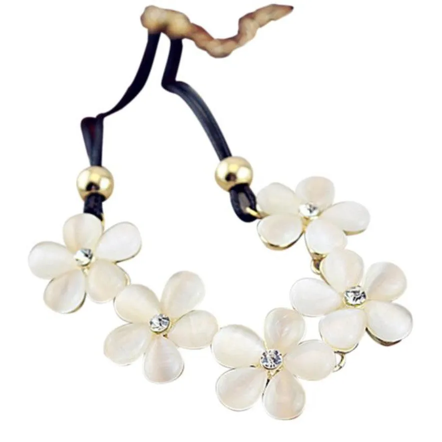 Crystal Choker Flower Charm Chunky Statement Bib Chain Pendant Necklace for Women