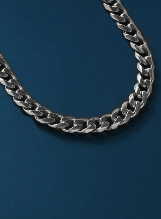 Cuban Link Chain 7mm Silver