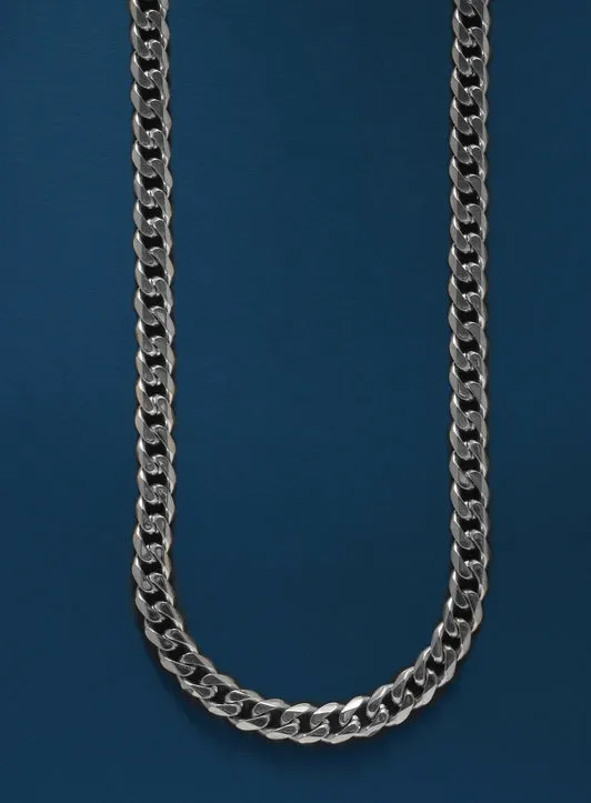 Cuban Link Chain 7mm Silver