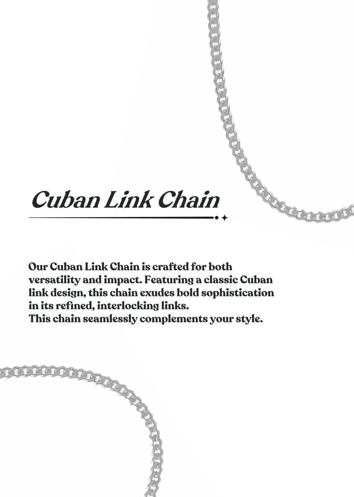 Cuban Link Chain 7mm Silver