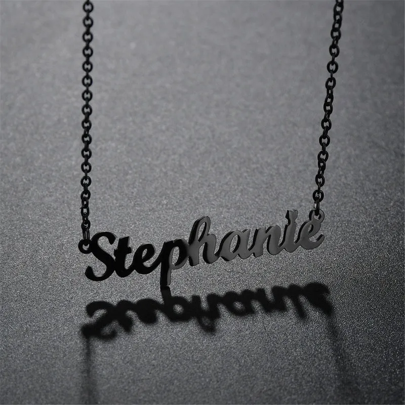 Custom Name Necklace Personalized, Customized Nameplate Necklace Dainty Jewelry Gift for Women, Men