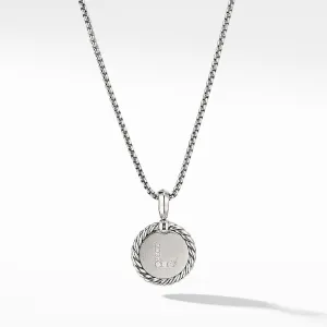 David Yurman Cable Collectibles Collection Initial Charm Necklace with Diamonds, Letter L