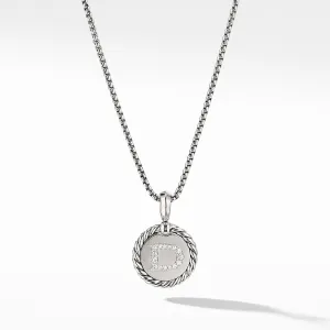 David Yurman Initial Charm Necklace with Diamonds, Letter D
