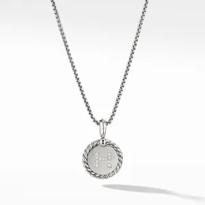 David Yurman Initial Charm Necklace with Diamonds, Letter H