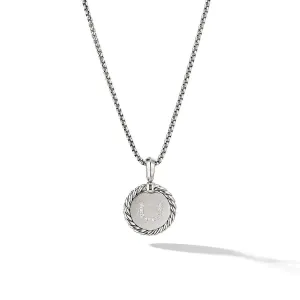 David Yurman U Initial Charm with Pave Diamonds