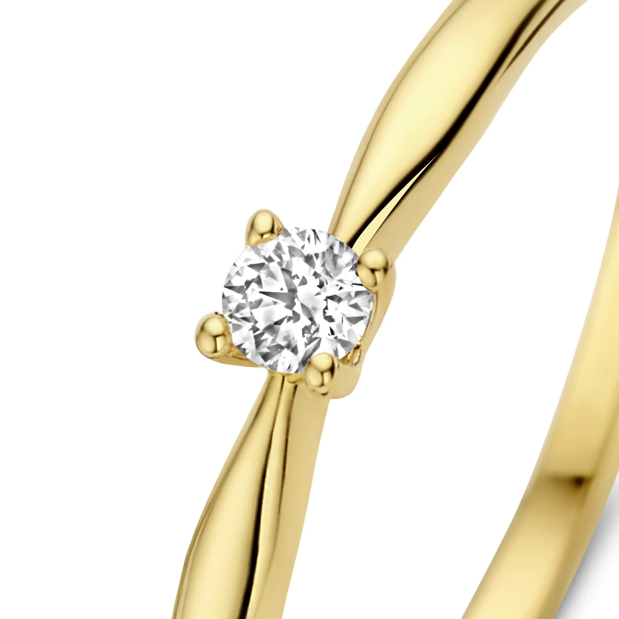 De la Paix Céline 14 karat gold ring with diamond 0.05 carat