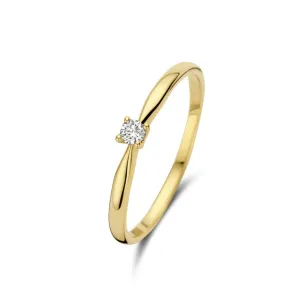 De la Paix Céline 14 karat gold ring with diamond 0.05 carat
