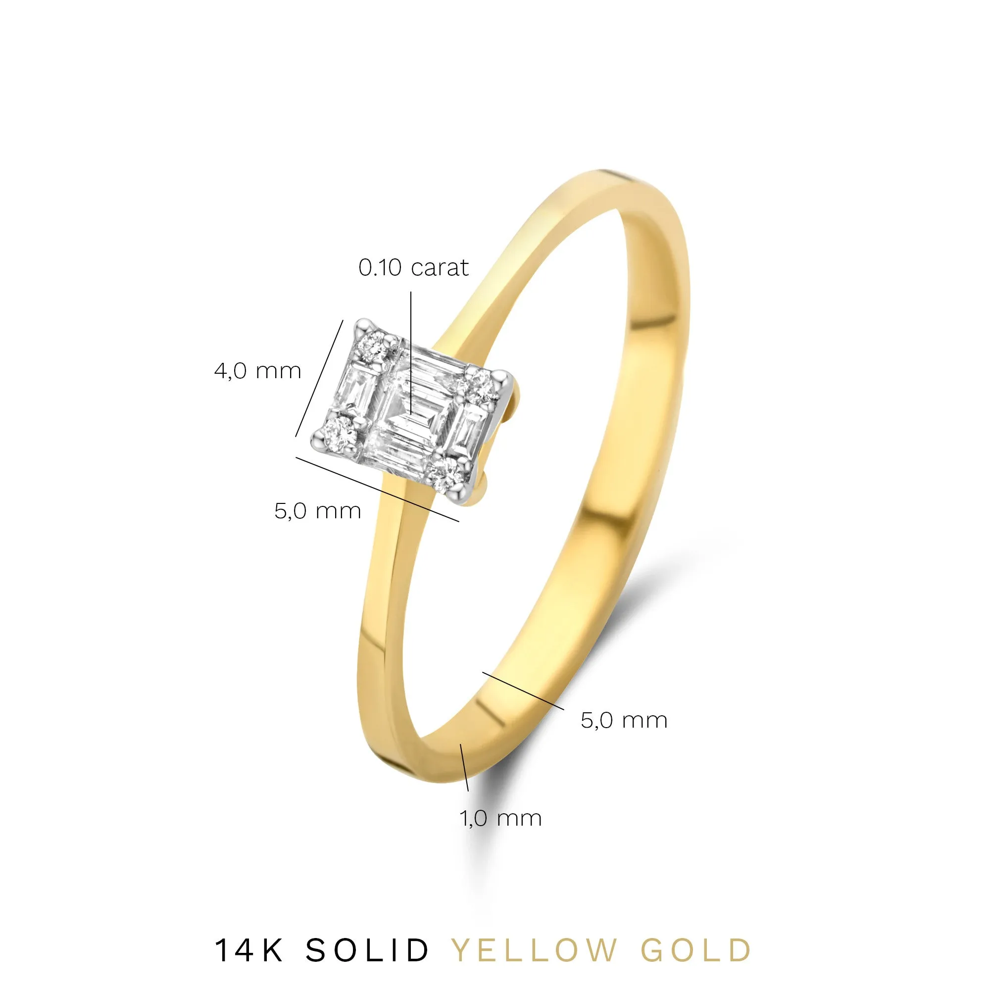 De la Paix Maxime 14 karat gold ring with diamond 0.10 carat