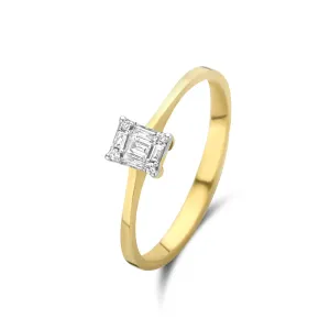 De la Paix Maxime 14 karat gold ring with diamond 0.10 carat