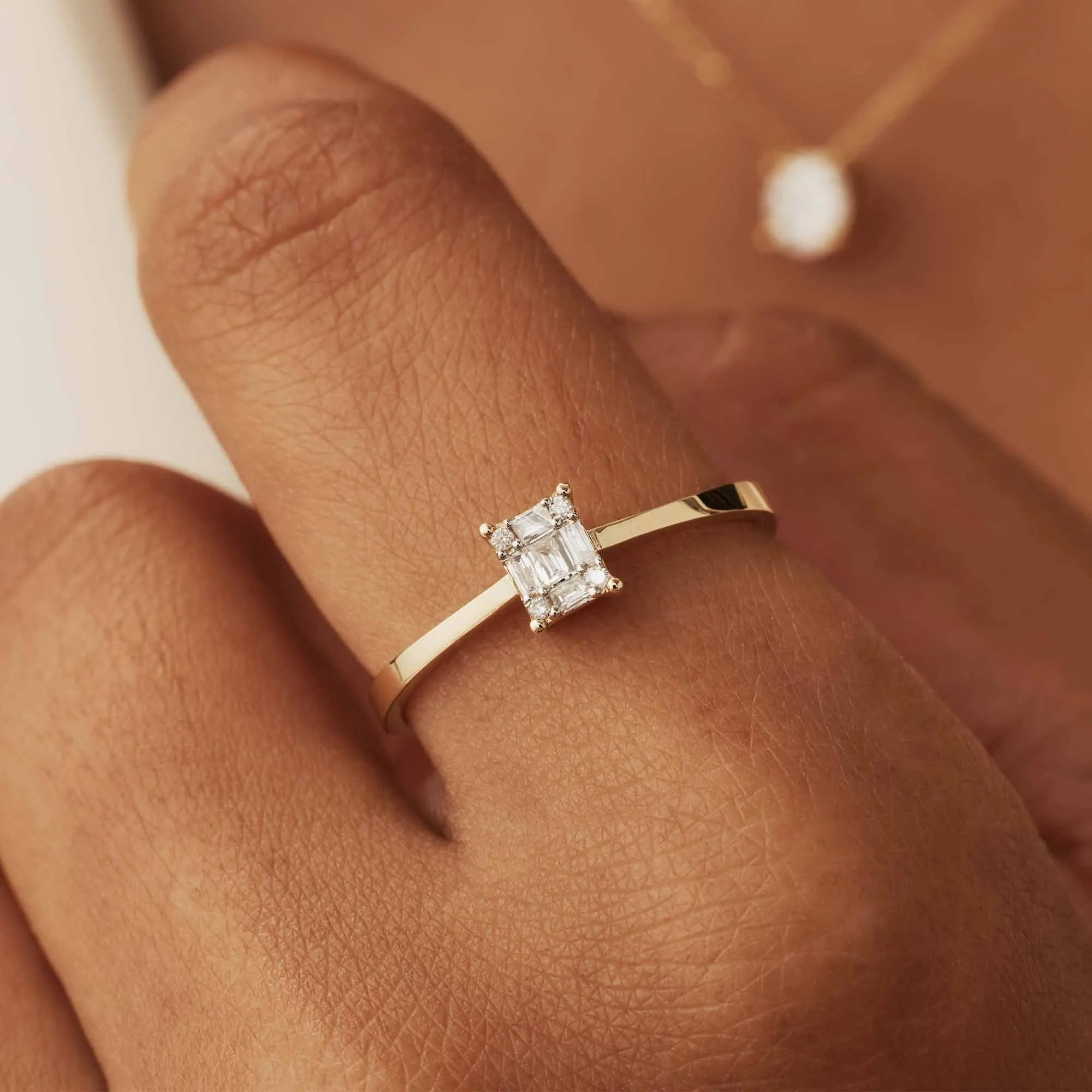 De la Paix Maxime 14 karat gold ring with diamond 0.10 carat