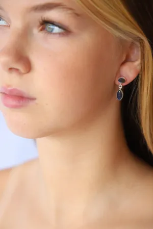 Double Labadorite Stud Drops