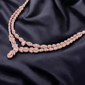 Double Layer Drop Necklace with Pear and Marquise Stone Detailing | SKU : 0021188886, 0021188909, 0003526125