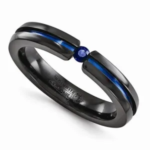 Edward Mirell Black Ti Sapphire & Blue Anodized - 4mm