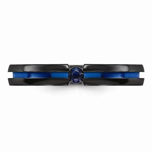 Edward Mirell Black Ti Sapphire & Blue Anodized - 4mm