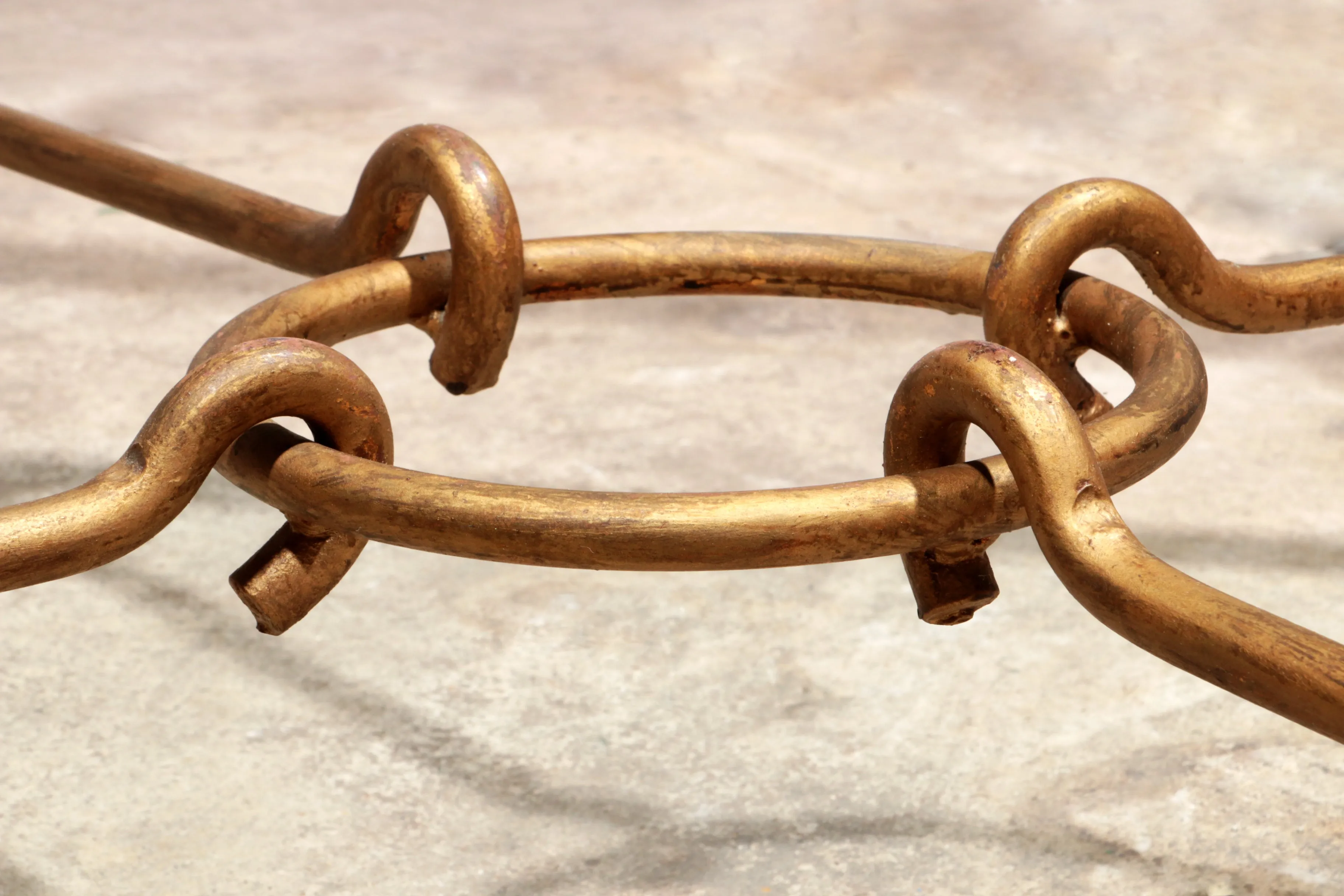 Elegant Gilded Iron Coffee Table by Giovanni Banci, Italy 1970
