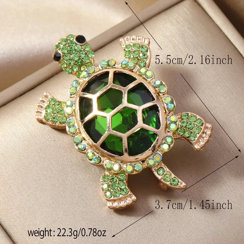 Elegant Streetwear Tortoise Animal Alloy Inlay Rhinestones Unisex Brooches 1 Piece