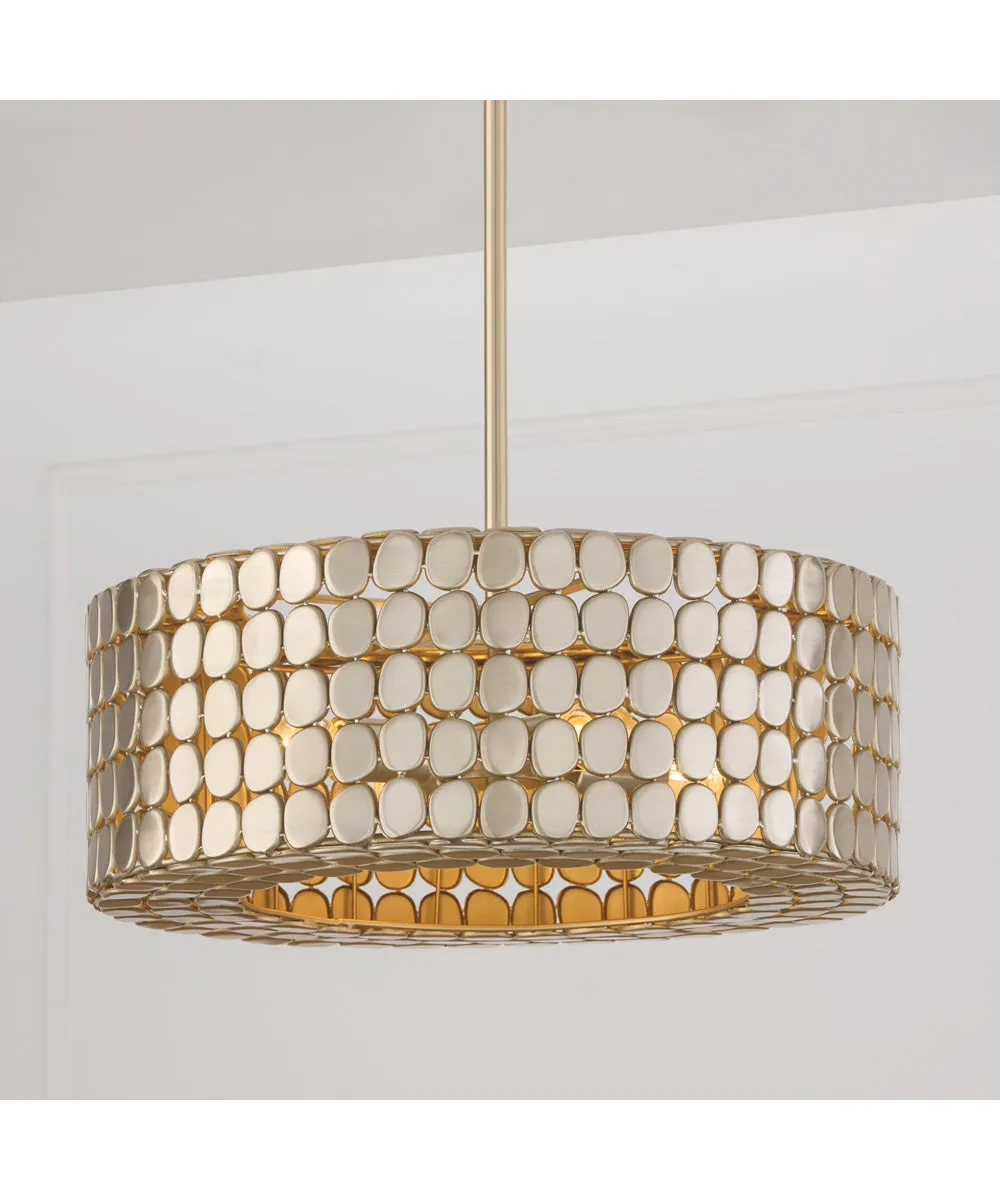 Eliana 4-Light Pendant Champagne Brass