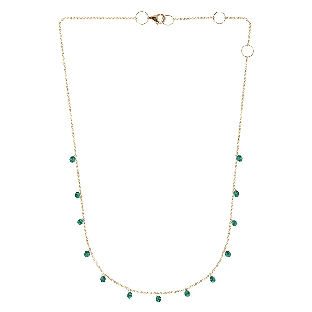 Emerald & Gold Chain Necklace