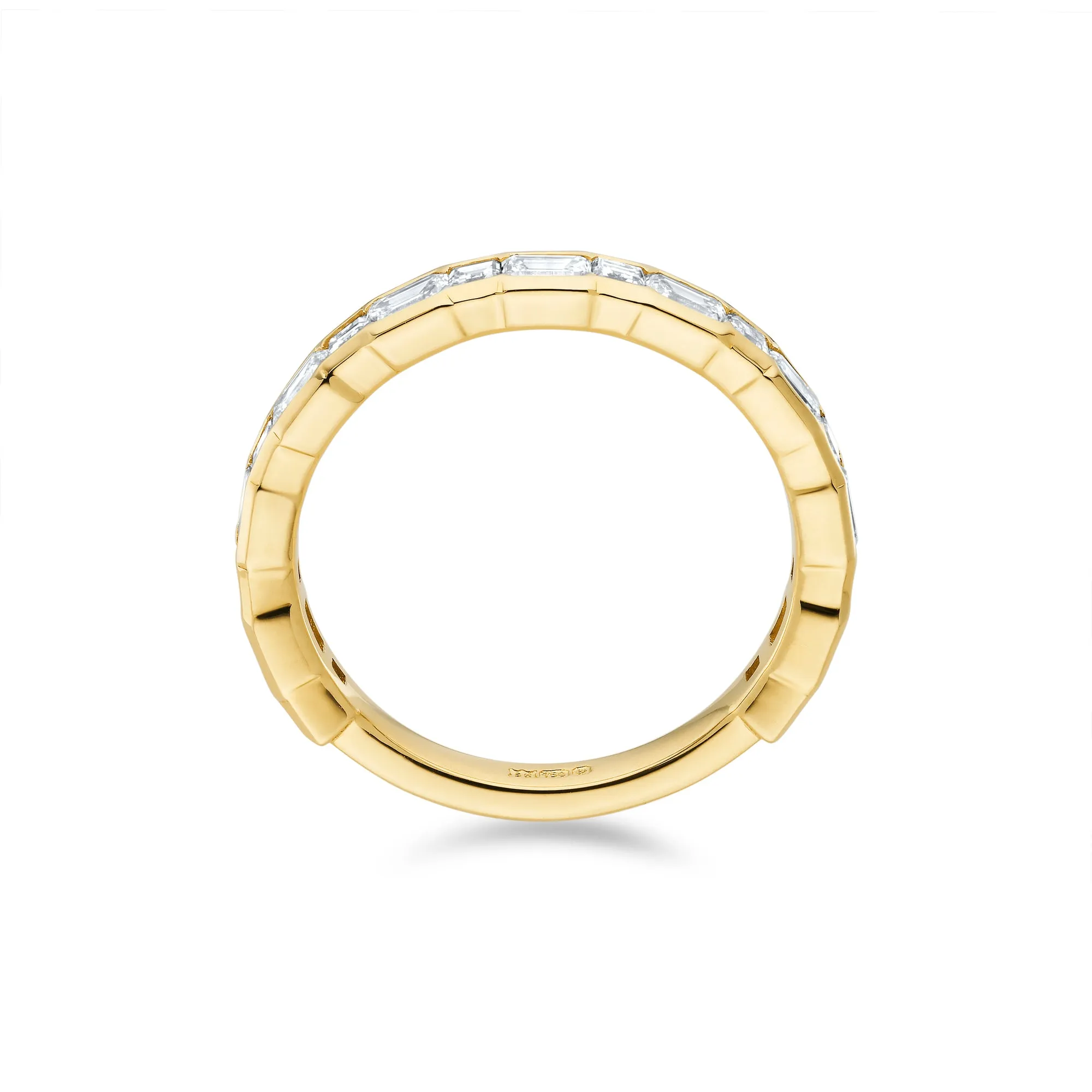 Emerald Cut and Carré Cut Blended Band