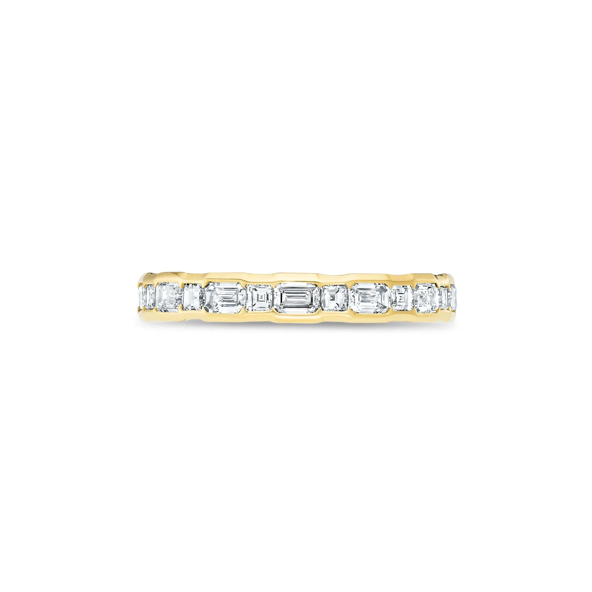 Emerald Cut and Carré Cut Blended Band