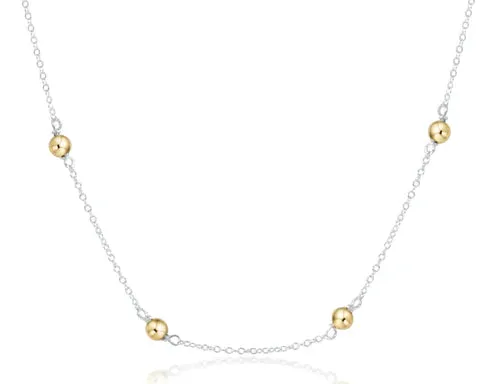 Enewton Choker Simplicity Chain Sterling Mixed Metal Classic 4mm Gold 15"