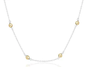Enewton Choker Simplicity Chain Sterling Mixed Metal Classic 4mm Gold 15"