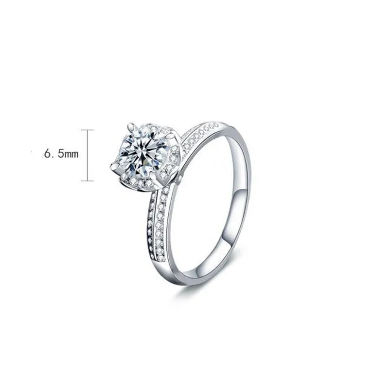 Excellent Cut VVS1 Diamond D Color 1 ct Moissanite Ring